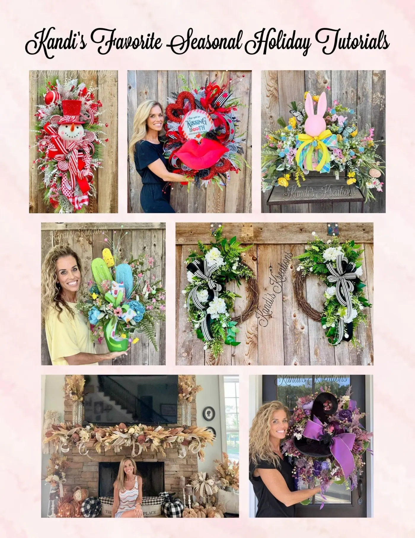 Kandi's favorite seasonal holiday tutorials bundle, eight of her most-loved designs
