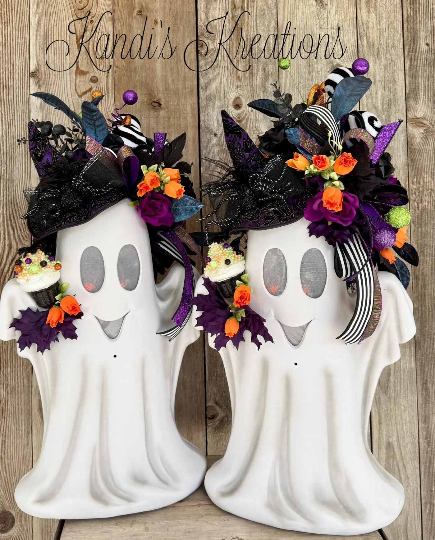 Witchy Ghost Halloween Arrangement — handmade by Kandi's Kreations