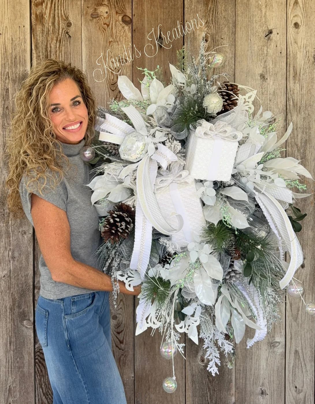 Winter Wonderland Christmas Wreath — handmade by Kandi's Kreations