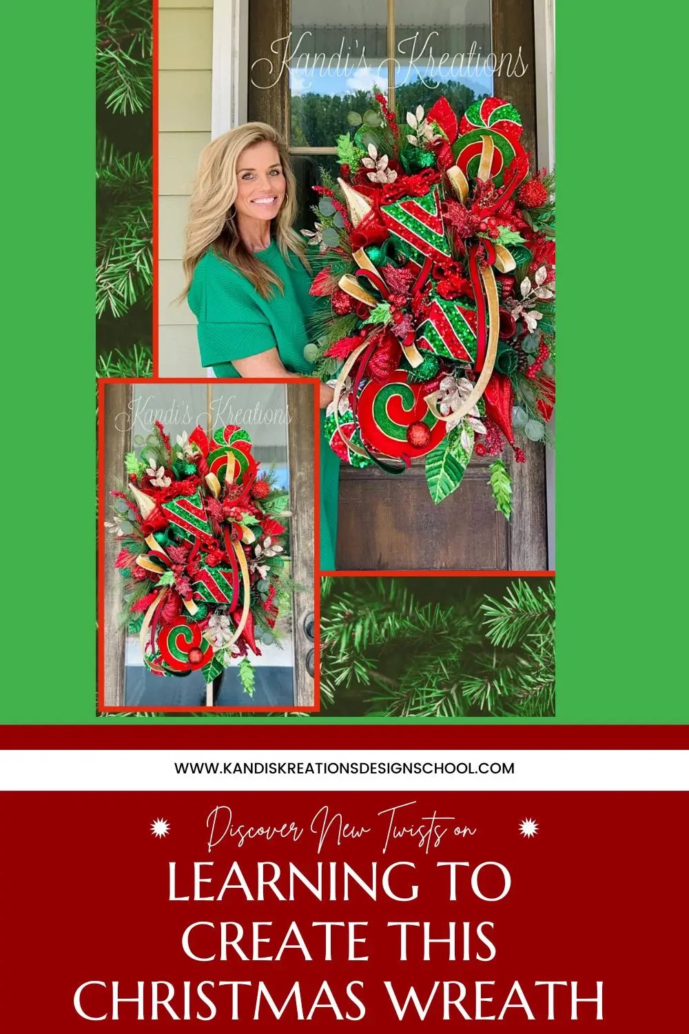 π Traditional Christmas Wreath with Sequin Presents β view 1 of 1