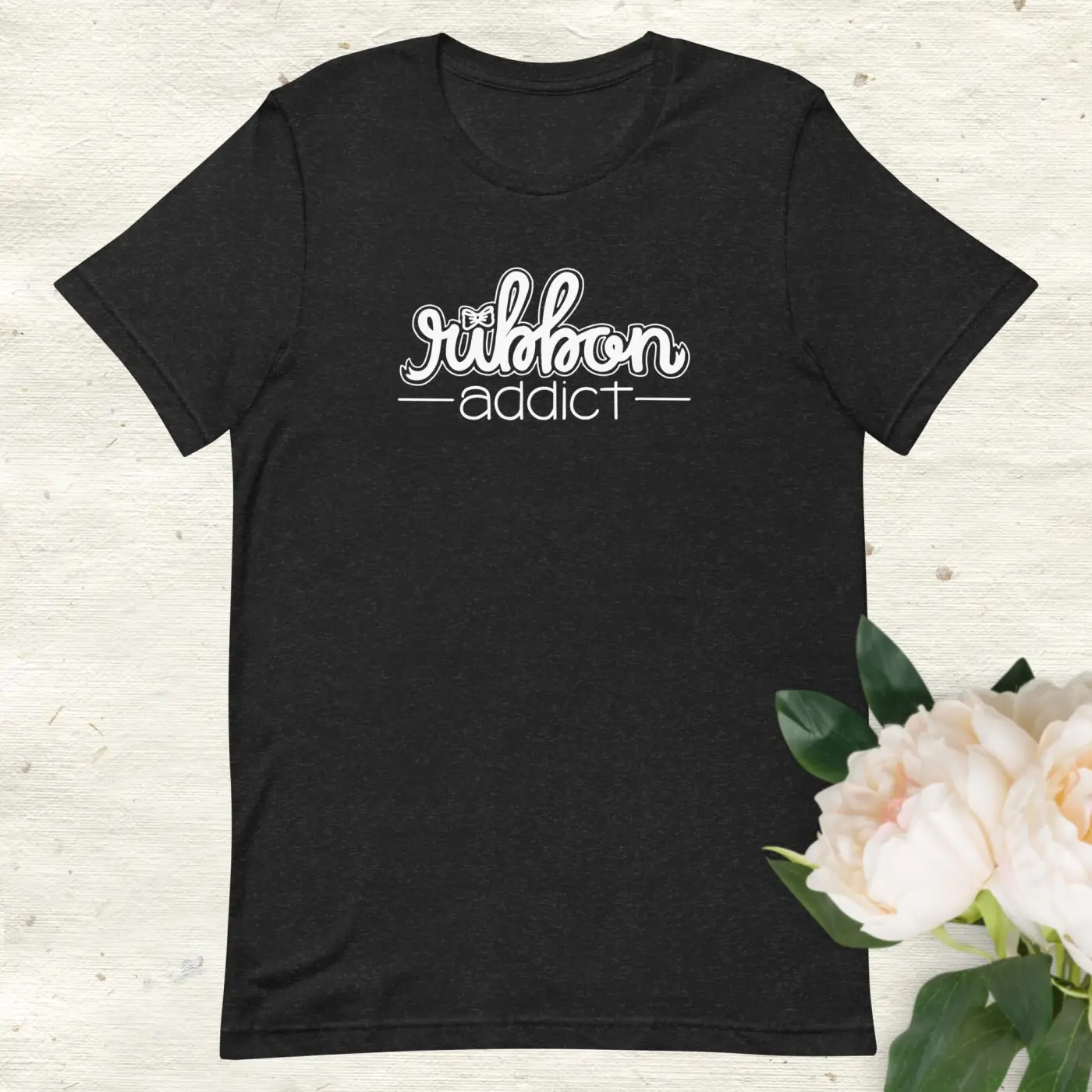 Ribbon addict Unisex t-shirt — handmade by Kandi's Kreations